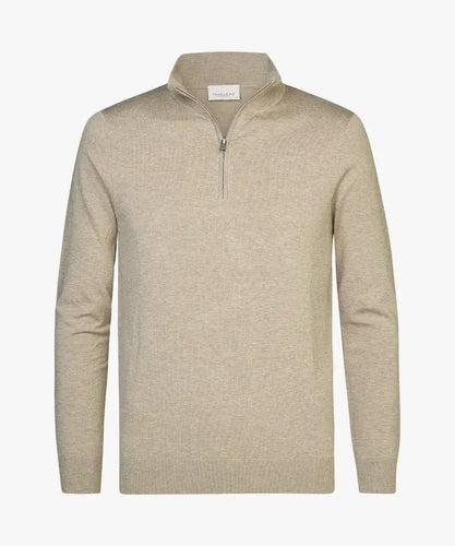 PULLOVER HALFZIP BEIGE