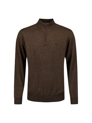 Pullover Half Zip 2 Coloured Melang