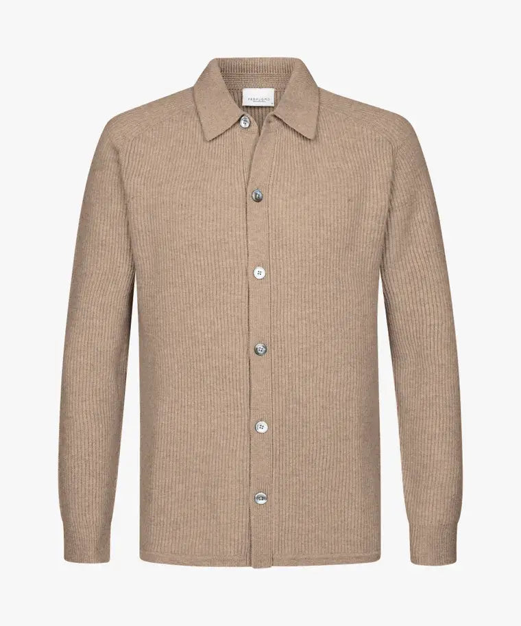 OVERSHIRT FULL BUTTON L SAND