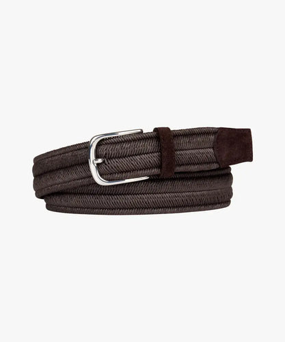 BELT HERRINGBONE D.BRWN