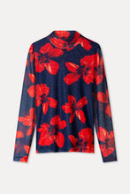 Afbeelding in Gallery-weergave laden, Turtleneck Romi Mesh Bloom Rouge