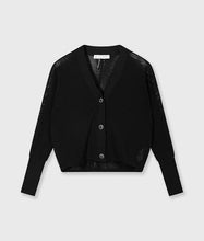 Afbeelding in Gallery-weergave laden, V-neck cardigan mesh/ GOTS