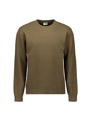 Pullover Crewneck Jacquard Solid