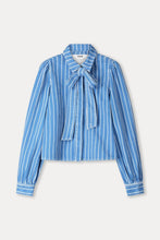Afbeelding in Gallery-weergave laden, Blouse Poplin Stripes Blue