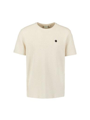 T-Shirt Crewneck Relief Jacquard Bl