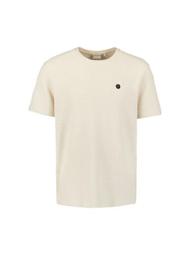 T-Shirt Crewneck Relief Jacquard Bl