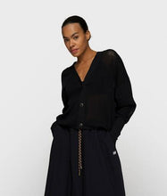 Afbeelding in Gallery-weergave laden, V-neck cardigan mesh/ GOTS