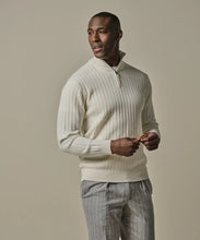 Afbeelding in Gallery-weergave laden, PULLOVER HALF ZIP OFF WHITE