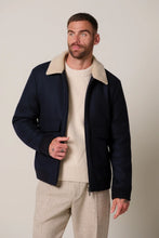 Afbeelding in Gallery-weergave laden, OUTERW BOMBER WOOL NAVY