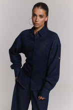 Afbeelding in Gallery-weergave laden, Denim blouse woven fitted waist