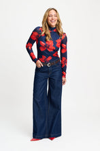 Afbeelding in Gallery-weergave laden, Turtleneck Romi Mesh Bloom Rouge