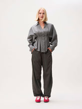 Afbeelding in Gallery-weergave laden, Blouse Check with waist pleats