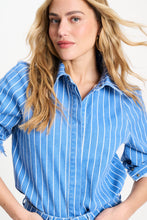 Afbeelding in Gallery-weergave laden, Blouse Poplin Stripes Blue