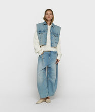 Afbeelding in Gallery-weergave laden, wide tapered denim pants