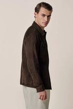 Afbeelding in Gallery-weergave laden, OVERSHIRT PB SUEDE D.BROWN