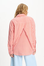 Afbeelding in Gallery-weergave laden, Blouse Poplin Striped Orange