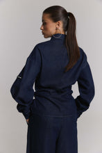 Afbeelding in Gallery-weergave laden, Denim blouse woven fitted waist