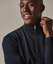 Afbeelding in Gallery-weergave laden, PULLOVER HALFZIP NAVY
