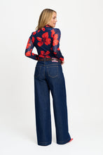 Afbeelding in Gallery-weergave laden, Turtleneck Romi Mesh Bloom Rouge
