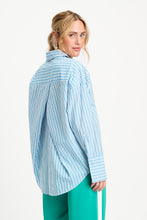 Afbeelding in Gallery-weergave laden, Blouse Poplin Striped Smashing Blue