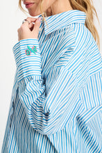 Afbeelding in Gallery-weergave laden, Blouse Poplin Striped Smashing Blue