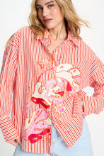 Afbeelding in Gallery-weergave laden, Blouse Poplin Striped Orange