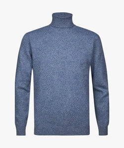 PULLOVER HEAVY ROLL NECK M BLUE