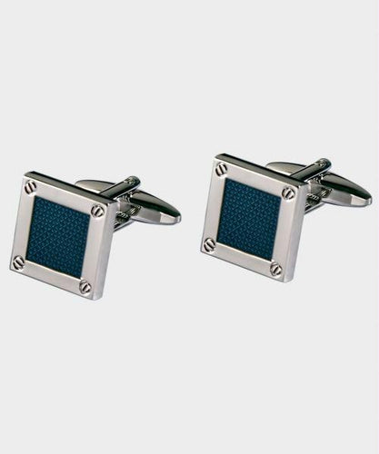 CUFFLINK BLUE SQUARE 534C