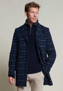 Coat Wool Boucle Check