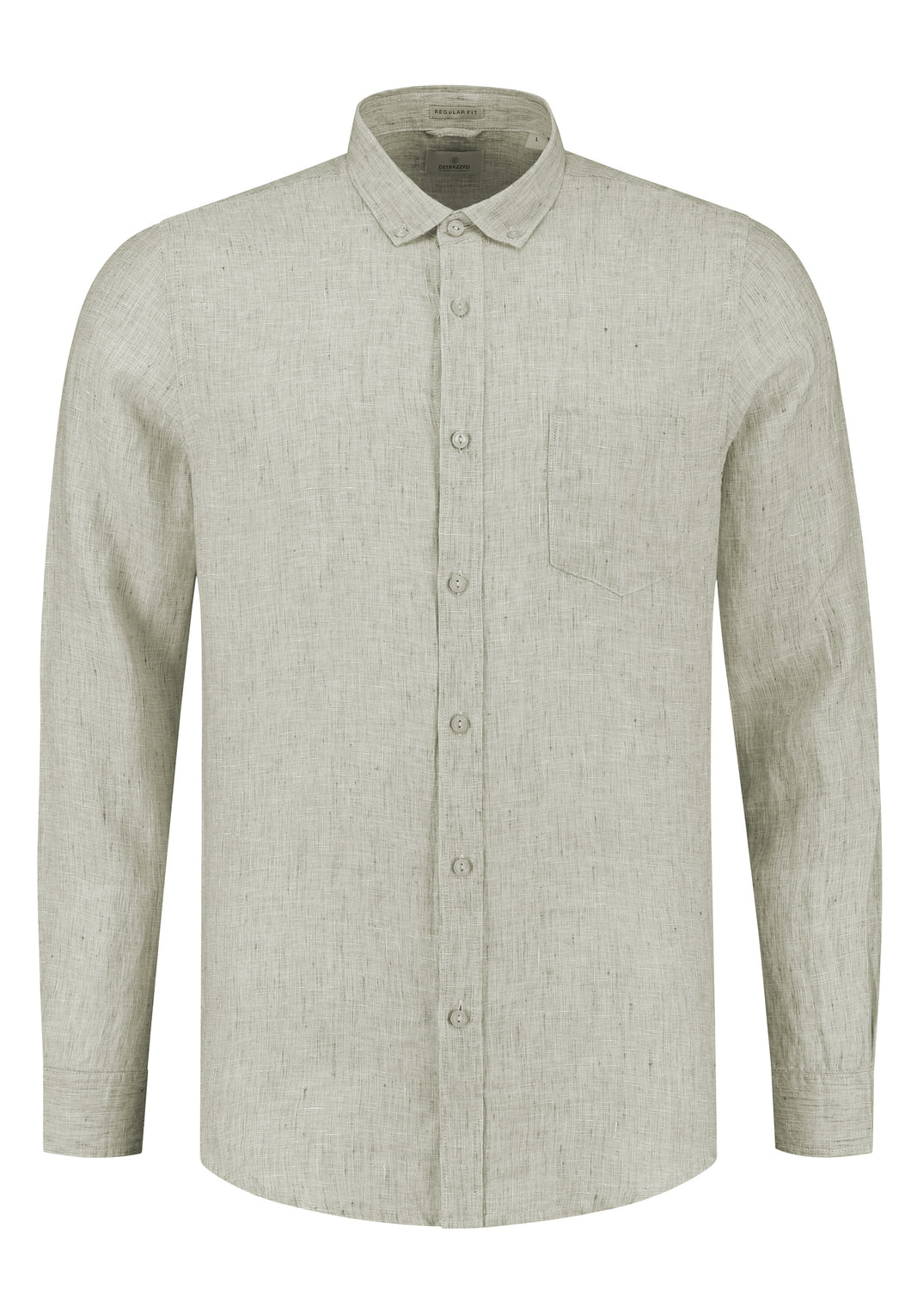 Shirt Button Down Linen Melange